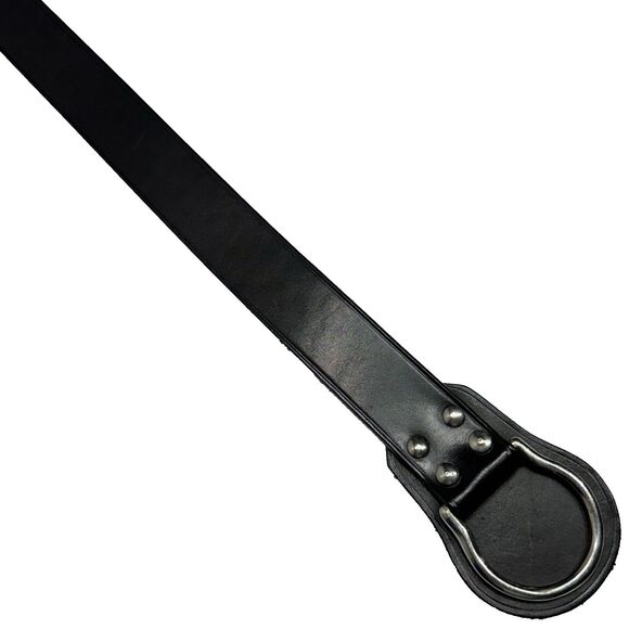 Chico’s Black Leather Horseshoe Buckle Equestrian Style Women’s Belt M/L - Picture 2 of 8